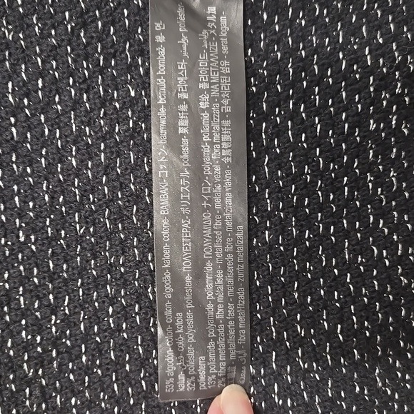 Zara-Knit Gold Metallic Thread Longline Open Front Cardigan Sweater-Size S - Picture 7 of 17